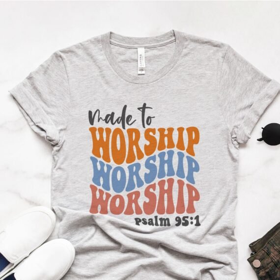 Made to Worship Psalm 95:1 - Groovy Tee