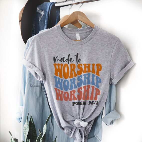 Made to Worship Psalm 95:1 - Groovy Tee