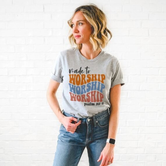 Made to Worship Psalm 95:1 - Groovy Tee
