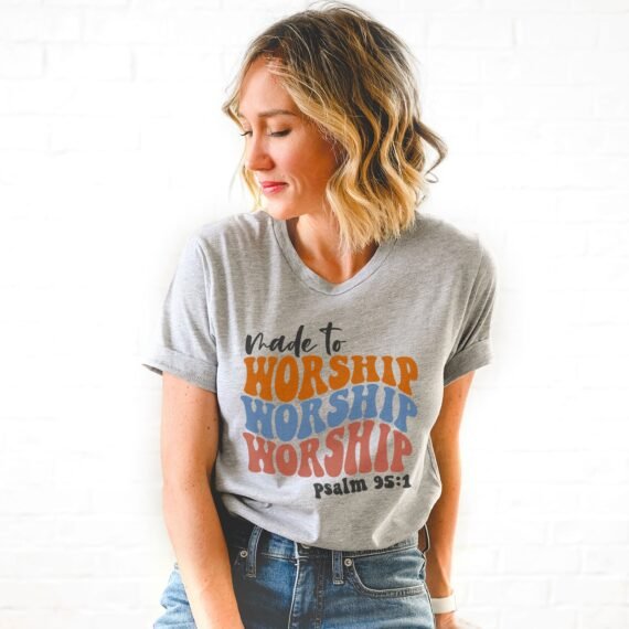 Made to Worship Psalm 95:1 - Groovy Tee