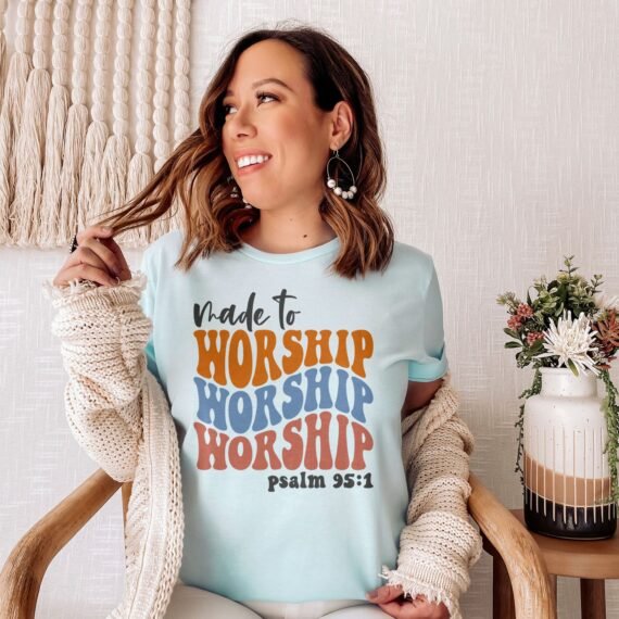 Made to Worship Psalm 95:1 - Groovy Tee
