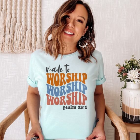 Made to Worship Psalm 95:1 - Groovy Tee