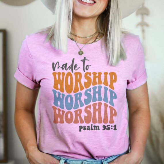 Made to Worship Psalm 95:1 - Groovy Tee