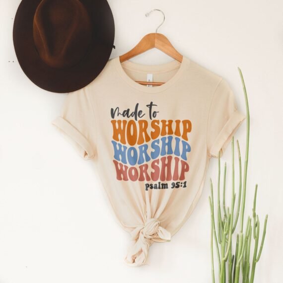 Made to Worship Psalm 95:1 - Groovy Tee