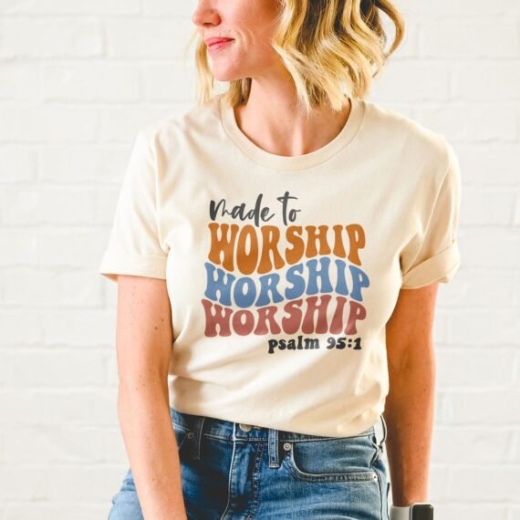 Made to Worship Psalm 95:1 - Groovy Tee